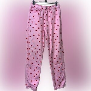 SHEIN Valentine Red Heart Jeans 🌵Small